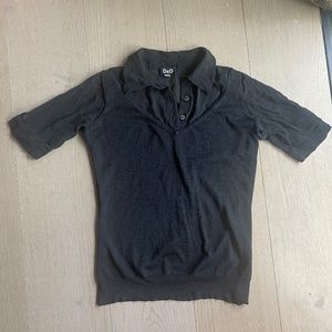 Vintage Dolce & Gabbana Silk Blend Layered Polo/Tank Top, S Small, Y2K 2000s